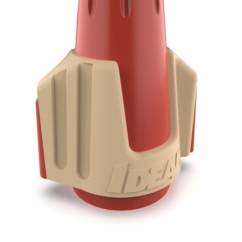 Ideal Industries IDEAL Electrical Twister PRO (30-644J) Red/Tan Wire Connector, Jar of 500 â€” Smooth Twist-On Wire Nuts for 22 to 8 AWG with SureGrip Comfort Overmold - Image 3